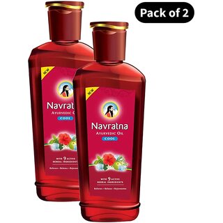                       Navratna Cool Hair Oil - Pack Of 2 (180ml)                                              