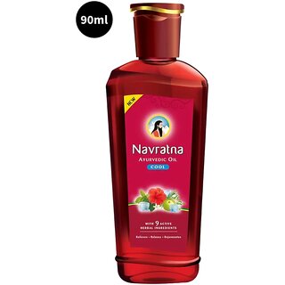                       Navratna Cool Hair Oil Bottle - 90ml                                              