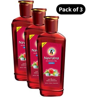 Navratna Cool Hair Oil - Pack Of 3 (90ml) Navratna Cool Hair Oil - Pack Of 3 (90ml)