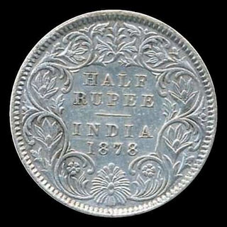                       half rupees 1878                                              