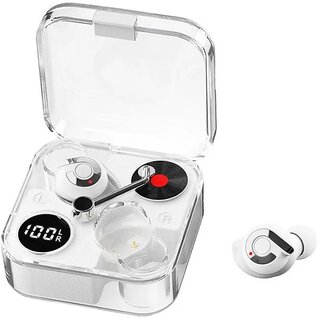                       Digimate Pulse Pods 2.0 Extra Bass Pro Transparent Noise Reduction True Wireless Earbuds with Charging Case Bluetooth Version 5.1 with MIC (DG-EP08, White)                                              