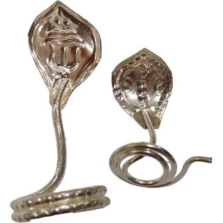 Small Size Pure Silver Naag-Nagin Joda ( Snake Pair ) For Pooja Shivling, Kaal Sarp Dosha And Vastu ( Pack Of 2 Pcs.) Small Size Pure Silver Naag-Nagin Joda ( Snake Pair ) For Pooja Shivling, Kaal Sarp Dosha And Vastu ( Pack Of 2 Pcs.)