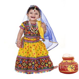 Raj Fancy Dresses Krishna Dress for Kids, Baby Krishna Dress for Janmashtami with Krishna Mukut, 3 Months-8 Years Raj Fancy Dresses Krishna Dress for Kids, Baby Krishna Dress for Janmashtami with Krishna Mukut, 3 Months-8 Years