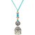 LUCKY JEWELLERY Oxidised Silver Rakhi Lumba Bracelet for Brother/Bhaiya/Bhai/Bhabhi - Pack of 2