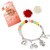 LUCKY JEWELLERY Oxidised Silver Charm Rakhi Lumba Bracelet Brother/Bhaiya/Bhai/Bhabhi- Pack of 1