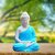 Homeberry Meditation Blue Buddha Statue, Lord Figurine/Idol for Home and Office Decorative Showpiece  -  13 cm (Resin, Blue)_Budha-125