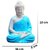 Homeberry Meditation Blue Buddha Statue, Lord Figurine/Idol for Home and Office Decorative Showpiece  -  13 cm (Resin, Blue)_Budha-125