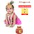 Raj Fancy Dresses Krishna Dress for Kids, Baby Krishna Dress for Janmashtami with Krishna Mukut, 3 Months-8 Years
