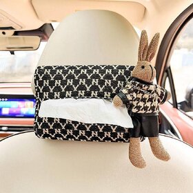 Tissue Holder for Car Car Tissue Box, Multifunctional Paper Hanging Drawer Box, Car Armrest Box Car Tissue Holder (Rabbi