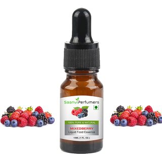                       Saanvi perfumers Mixedberry Attar Essence Edible Grade 15ml For Used in Food, Cakes, Cookies, Ice-Cream, Milkshake and O                                              
