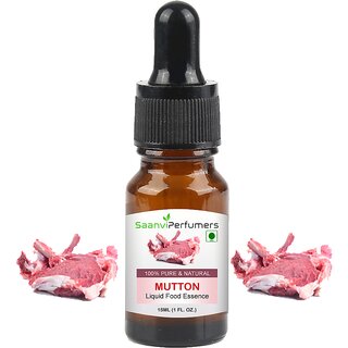                       Saanvi Perfumers Mutton Flavour Essence For Kabab, Biryani, Tikka and Bakery Product Food  Liquid Food Essence (15ml)                                              