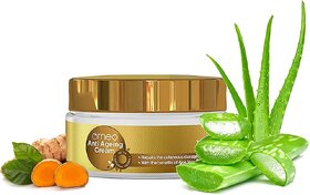 Omeo Aloe Vera  Turmeric Anti Ageing Cream For Women  Repairs The Cutaneous Damages of Age For Women 50gm