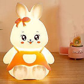 Silicon Bunny Touch Night Lamp, Rechargeable, Portable