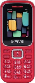 Gfive Rose 310 (Dual Sim, 4.57 Cm (1.8 Inch) Display, 1000 Mah Battery, Red)