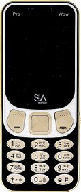 Sia Wow (Dual Sim, 6.1 Cm (2.4 Inch) Display, 3000 Mah Battery, Black, Gold)