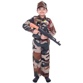 Raj Costume Army Dress for Kids, Indian Military Soldier, New Army Basic (3 Years) Raj Costume Army Dress for Kids, Indian Military Soldier, New Army Basic (3 Years)