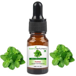 Saanvi perfumers Pudina Liquid Food Essence Edible Grade For Used in Pastries, Whipcreams, Jellies, Candies, Bakery, Cho