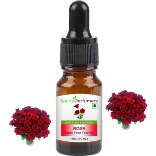                       Saanvi perfumers Rose Food Flavour For Baking, Cake, Ice-Cream, Milkshakes, Chocolate Rose Liquid Food Essence  (15 ml)                                              