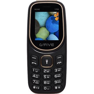                       Gfive Rose 1709 (Dual Sim, 4.57 Cm (1.8 Inch) Display, 1050 Mah Battery, Black)                                              