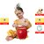 Raj Fancy Dresses Krishna Dress for Kids, Baby Krishna Dress for Janmashtami with Krishna Mukut, 3 Months-8 Years