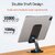 Mobile Stand with Tabletop Grip and Stable Support, 360 Rotating Holder | Lever Lock for Universal Smartphone Compatibility (Black)