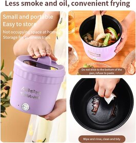 Electric Hot Pot, 1.2L Non-stick Mini Ramen Cooker, Multifunctional Electric Cooker for Pasta, Hot Pot, Oatmeal, Noodle