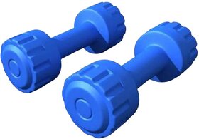 Protoner Pair of 1 kg Each PVC Dumbbells Set Blue