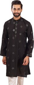 Mahadev Ethnic Traditional Men's Kurta Pyjama Set - Elegant  Comfortable Ethnic Wear (2pc Set) - Black