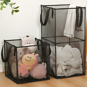 Laundry Basket Foldable Mesh Hamper Hampers for Laundry Squaree Baskets,Portable Mesh Laundry Hamper,Baby Storage Basket