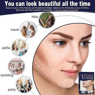                       Face Tape-40 PCS, Invisible Face Tape,Face Lifting Strips,Face Stickers, Invisible V Face Tapes for Women Ladies Face Be                                              