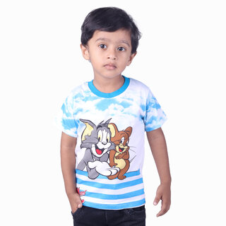                       Kid Kupboard Cotton Baby Boys T-Shirt, Multicolor, Half-Sleeves, 3-4 Years KIDS6481                                              