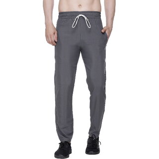                       Leebonee Men's Solid Dark Grey NS Dri Fit Track Pant                                              