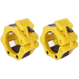                       Protoner Fitness Olympic Rod Lock Barbell Clamp Collar Quick Release Pair of Locking Weight Clips Fit 2 Inch Barbell Loc                                              