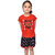 Kid Kupboard Cotton Girls T-Shirt and Short Set, Multicolor, Half-Sleeves, 6-7 Years KIDS6472