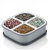 Dry Fruit Storage Box / Airtight Plastic 4 Section Multipurpose Storage Container (Pack of 1)