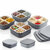 Dry Fruit Storage Box / Airtight Plastic 4 Section Multipurpose Storage Container (Pack of 1)
