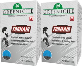 Greeniche FORHAIR - Premium Hair Growth Supplement for Healthier, Fuller Hair (60 Capsules)