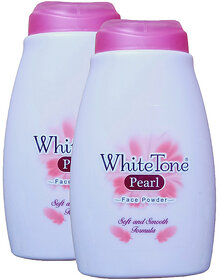 White Tone Pearl Face Talc With Soft And Smooth Formula 75gm Pack Of 2