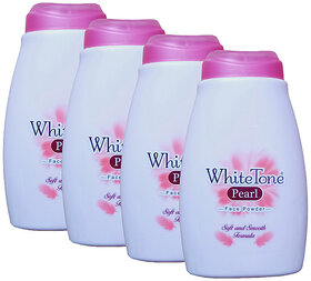 White Tone Pearl Face Talc With Soft And Smooth Formula 75gm Pack Of 4
