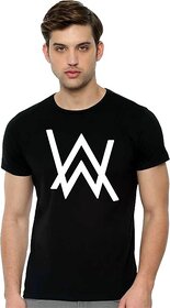 Tee Town Printed Men Round Neck Black T-Shirt