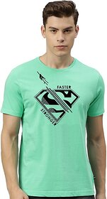 Tee Town Printed Men Round Neck Green T-Shirt