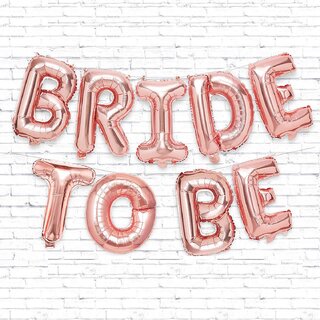                       Fancy Creation BRIDE TO BE Foil Balloon Bride to be foil for Wedding, Bachelorette Party Decorations rose gold                                              