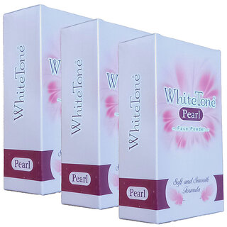 White Tone Face Pearl Powder 75gm Pack Of 3 White Tone Face Pearl Powder 75gm Pack Of 3