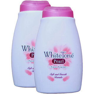 White Tone Pearl Face Talc With Soft And Smooth Formula 75gm Pack Of 2 White Tone Pearl Face Talc With Soft And Smooth Formula 75gm Pack Of 2