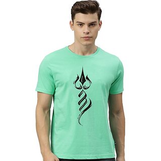                       Tee Town Graphic Print Men Round Neck Light Green T-Shirt                                              