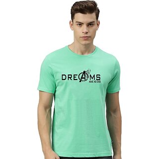                       Tee Town Printed Men Round Neck Green T-Shirt                                              