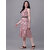 Rayon Floral Print Sleeveless V-neck A-line Dress for Women
