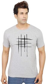 Tee Town Graphic Print Men Round Neck Grey T-Shirt