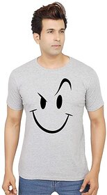 Tee Town Graphic Print Men Round Neck Grey T-Shirt