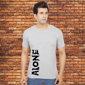 Printed Men Grey T-Shirt